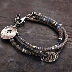 Silver beaded bracelet